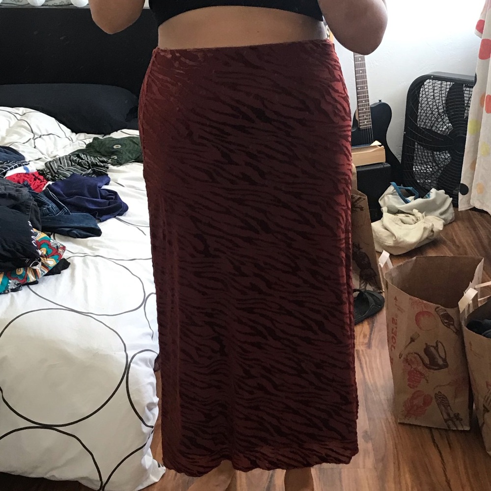 Velvety Cheetah Print Skirt